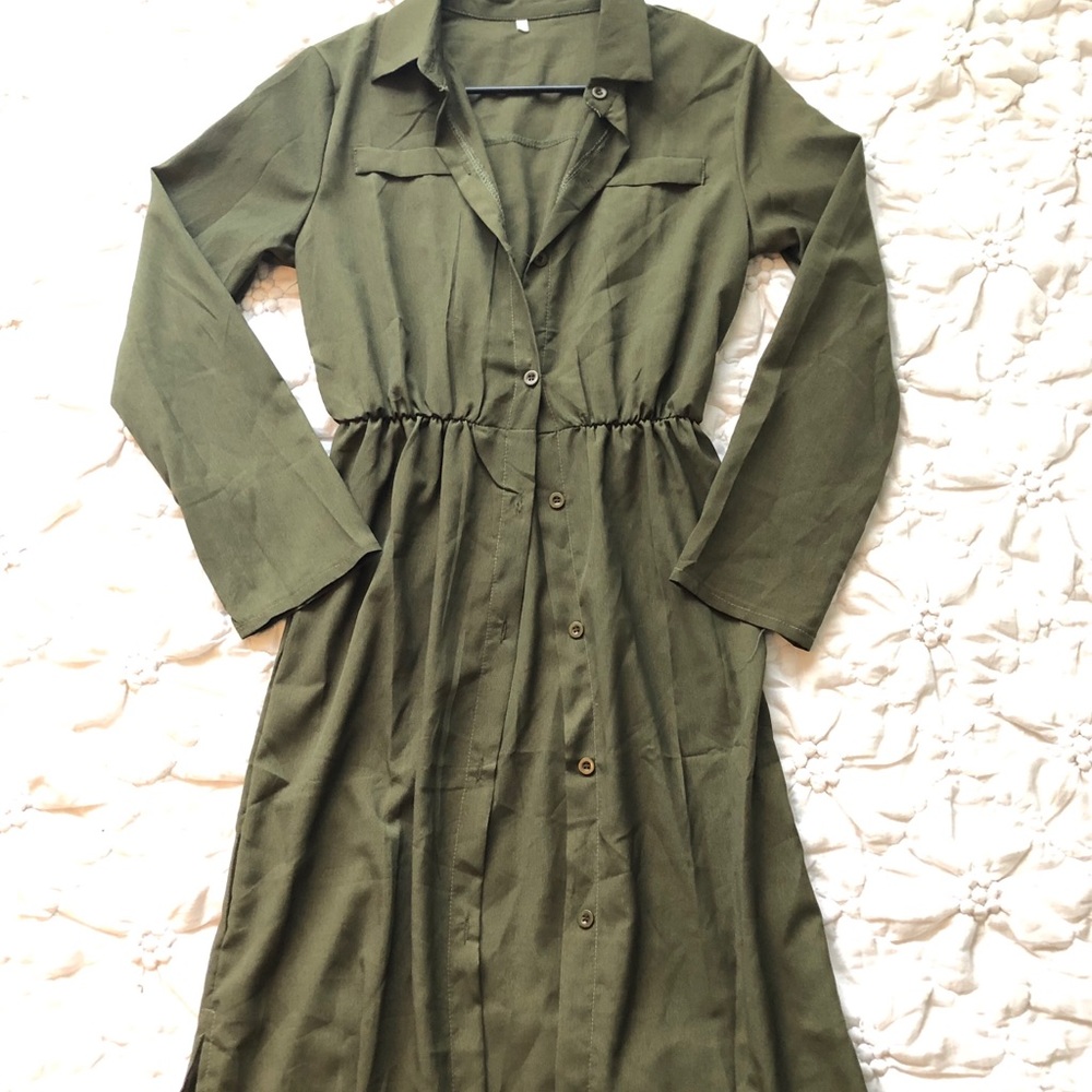 Olive Green Dress